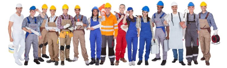 group photo of various contractors