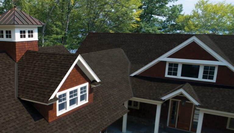 house with laminated shingle roof