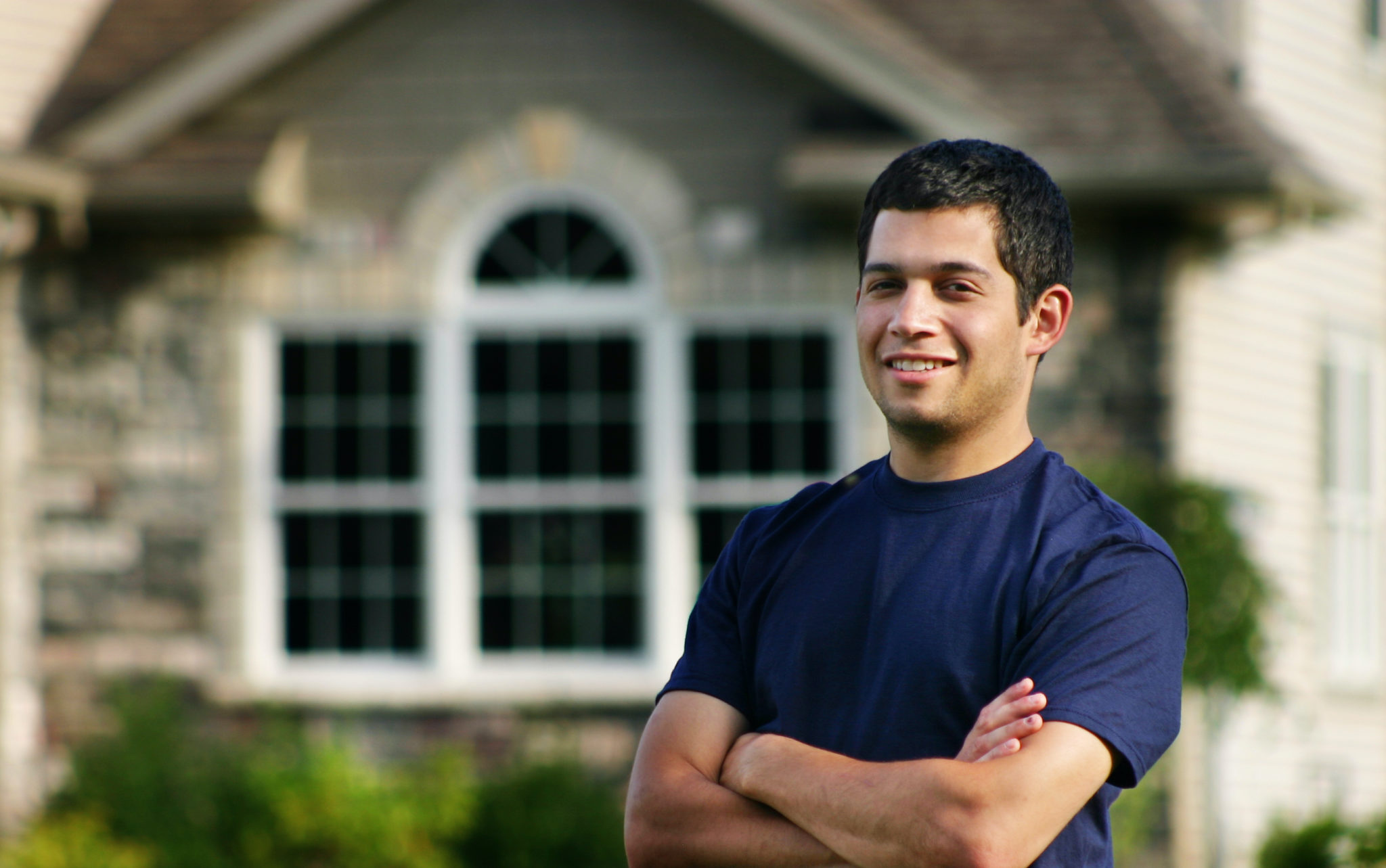 Young man homeowner