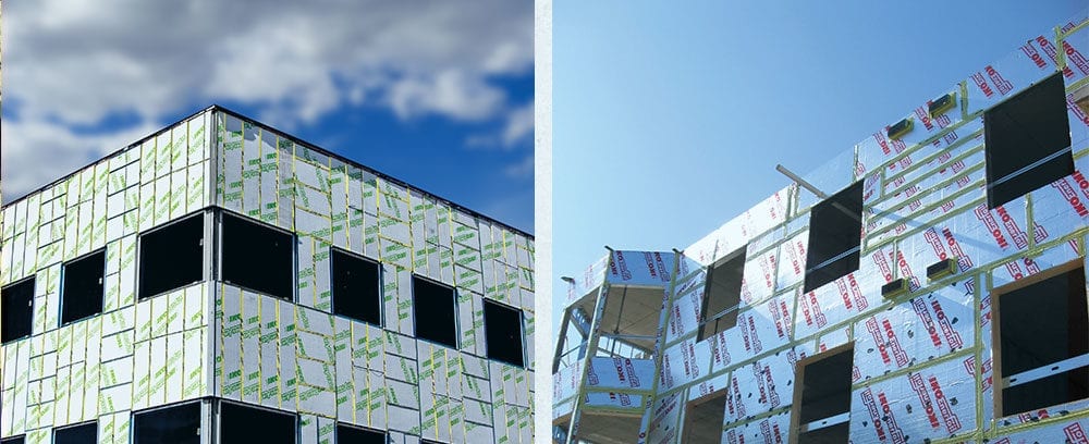 Enerfoil and EnerAir installed on building enevelope walls