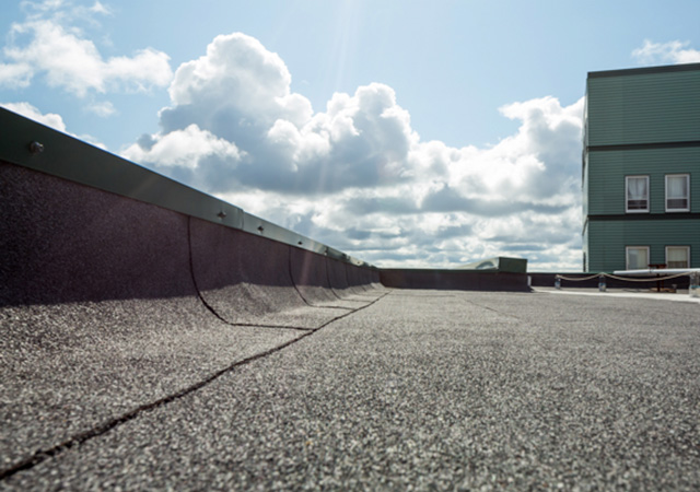 granualted flat roofing membrane