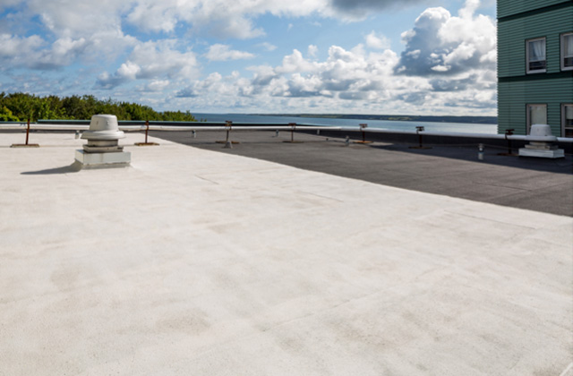 large commercial flat roof