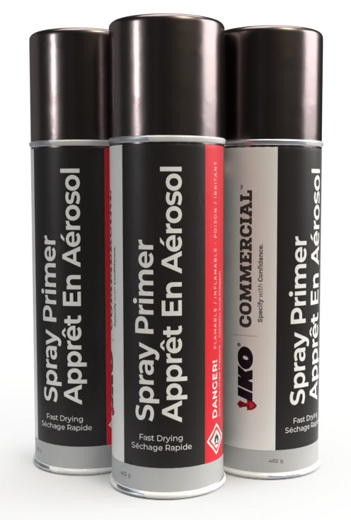 two IKO Spray Primer aerosol cans