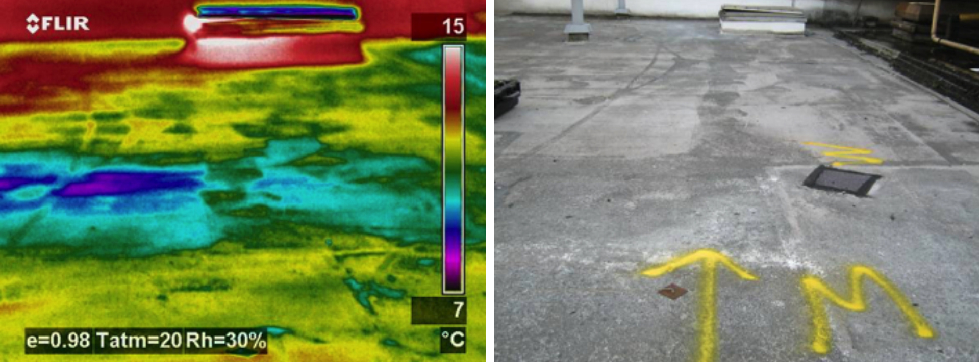 Infrared Roof Inspection Roof Moisture Survey, Detect Flat Roof