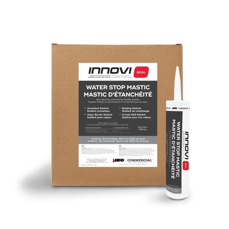 InnoviSeal™ Water Stop Mastic - Sealant caulking tube + packaging box