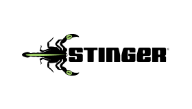 Ilustración abstracta de una rana de diseño minimalista, mirando hacia la derecha, con formas geométricas simples en negro y verde.