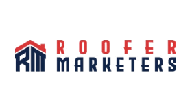 Logo with a stylized house icon and the text