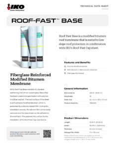 IKO Roof-FastTM Base | Technical Data Sheet
