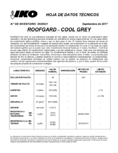 IKO RoofGard-Cool GreyTM | Ficha Técnica