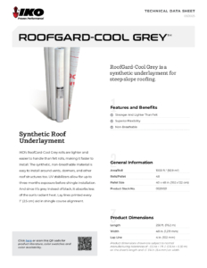 IKO RoofGard-Cool GreyTM | Technical Data Sheet