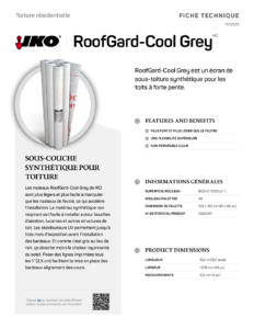 IKO RoofGard-Cool GreyMC | Fiche technique