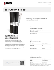 IKO Stormtite® | Technical Data Sheet