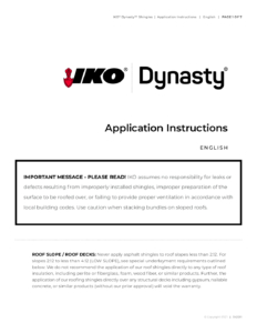 IKO Dynasty® | Application Instructions