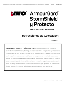 IKO® ArmourGardTM | Instrucciones de Colocación