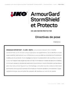 ArmourGardMC de IKO | Directive de pose