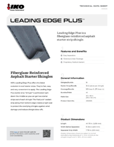 IKO Leading Edge PlusTM | Technical Data Sheet