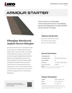 IKO Armour StarterTM | Technical Data Sheet
