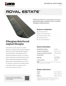IKO Royal EstateTM | Technical Data Sheet