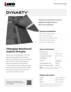 IKO Dynasty® | Technical Data Sheet