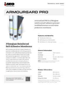 IKO ArmourGardTM PRO | Technical Data Sheet