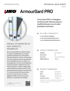 IKO ArmourGardTM PRO | Technical Data Sheet