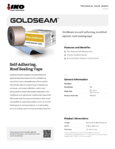 IKO GoldSeam® | Technical Data Sheet