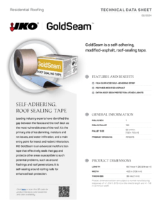 IKO GoldSeam® | Technical Data Sheet