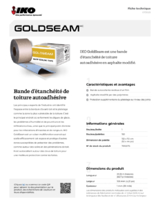 IKO GoldSeamMD | Fiche technique