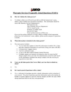 U.S. | Warranty Services FAQs