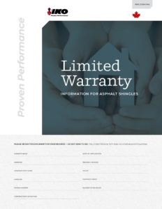 IKO Limited Warranty (Canada)