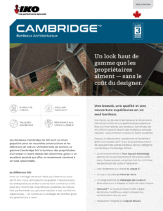 IKO CambridgeMD | Brochure (édition de l'entrepreneur) pour le Canada