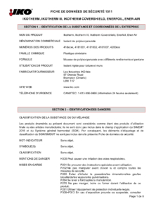1511 IKOTherm, IKOTherm III & Enerfoil | Fiche de Données de Sécurité - Brampton