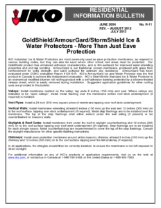 TBR11 Ice & Water Protectors-More Than Just Eave Protection IKO | Product Bulletin