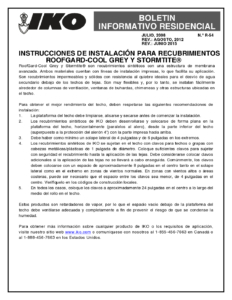 IKO® RoofGard-Cool GreyTM | Instrucciones de Colocación