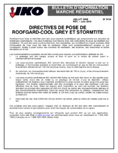 RoofGard-Cool GreyMC de IKO® | Directives de pose