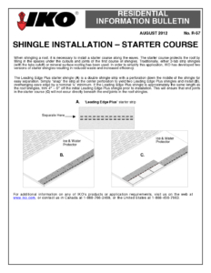 TBR57 Shingle Installation Starter Course | Product Bulletin