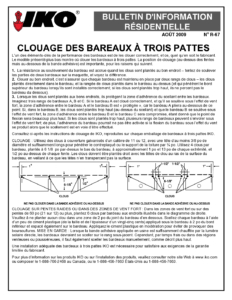 TBR67 Cllouage des bareaux a trois pattes | Bulletin de produit
