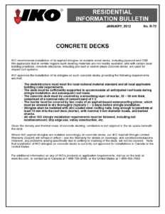 TBR72 Concrete Decks | Product Bulletin