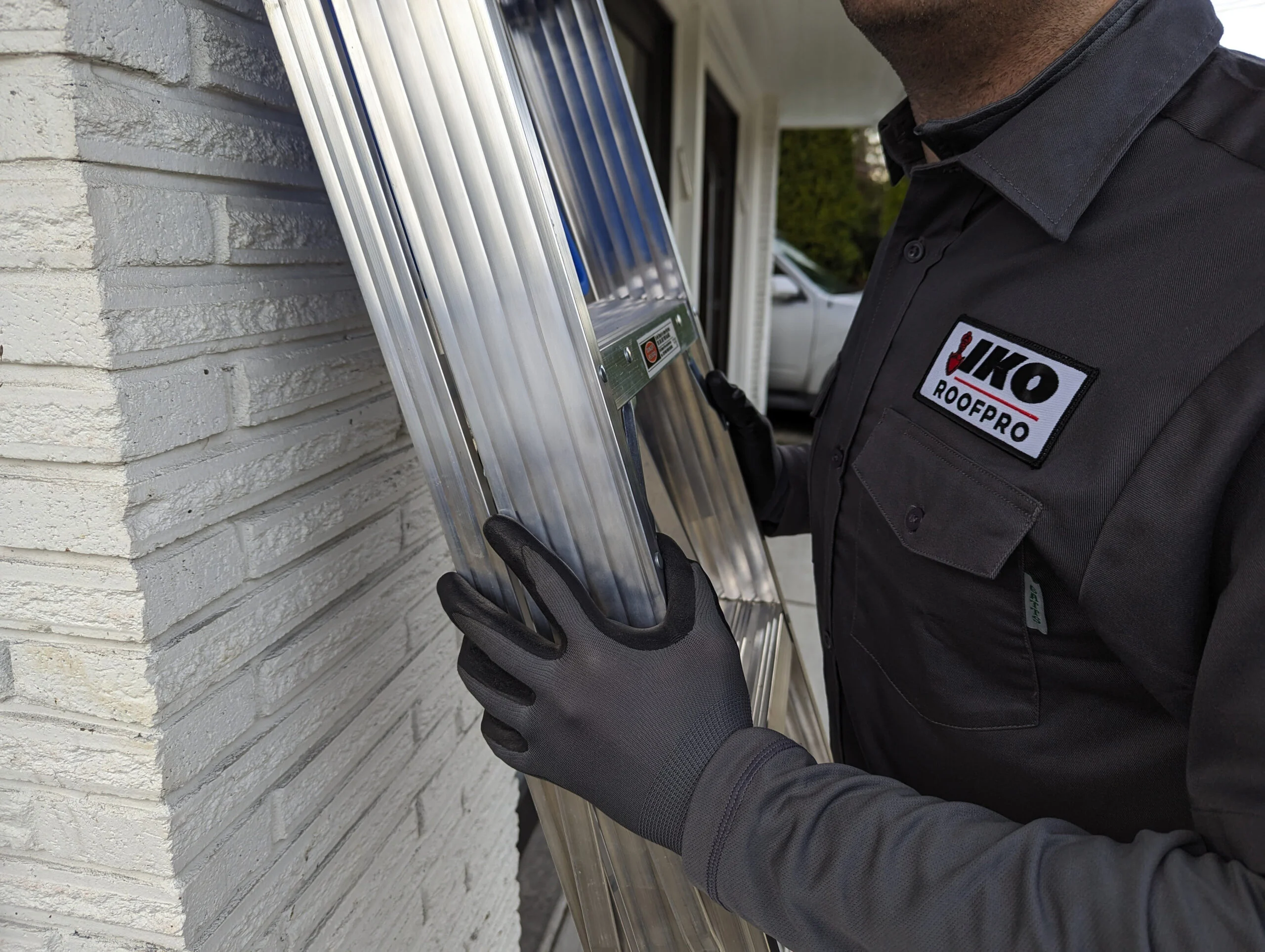 IKO ROOFPRO roofer on duty