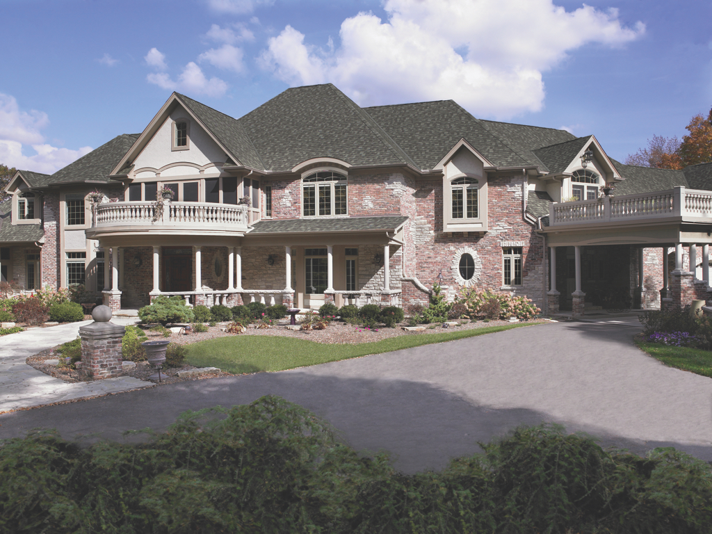 estate home with IKO Cambridge Harvard Slate roof