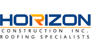 Horizon Construction Inc. Roofing Specialists Comany Name and Logo