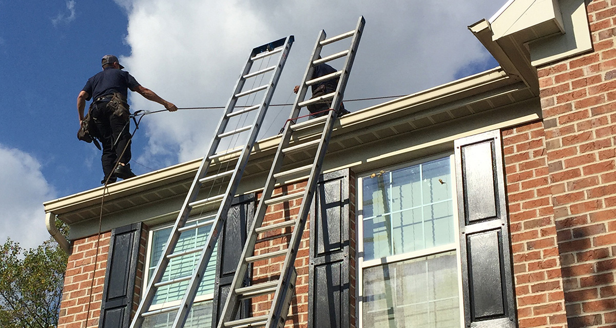 Extension Ladders used by roofers