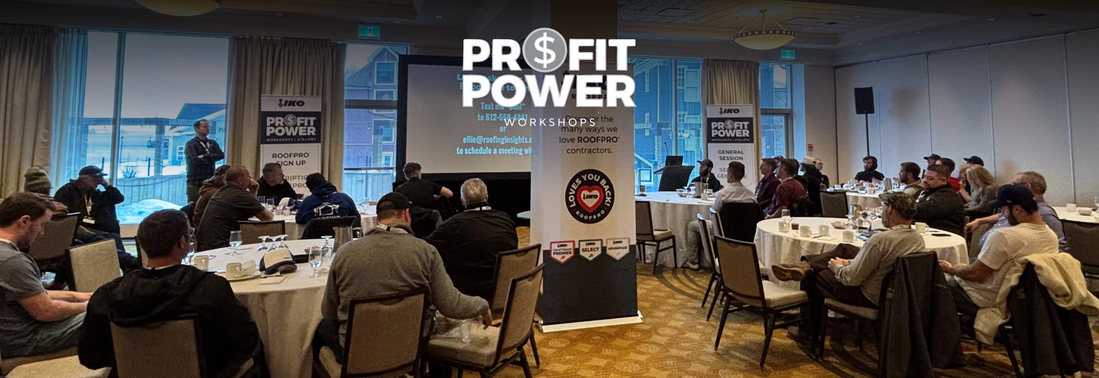 IKO 2026 Profit Power Workshop series for roofing contractors in Canada