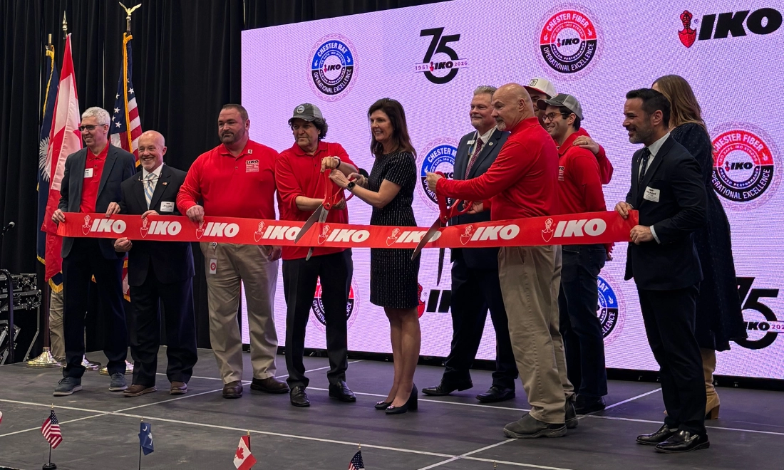 IKO Celebrates Grand Opening of New Fiberglass and Fiberglass Mat Manufacturing Facilities in South Carolina.