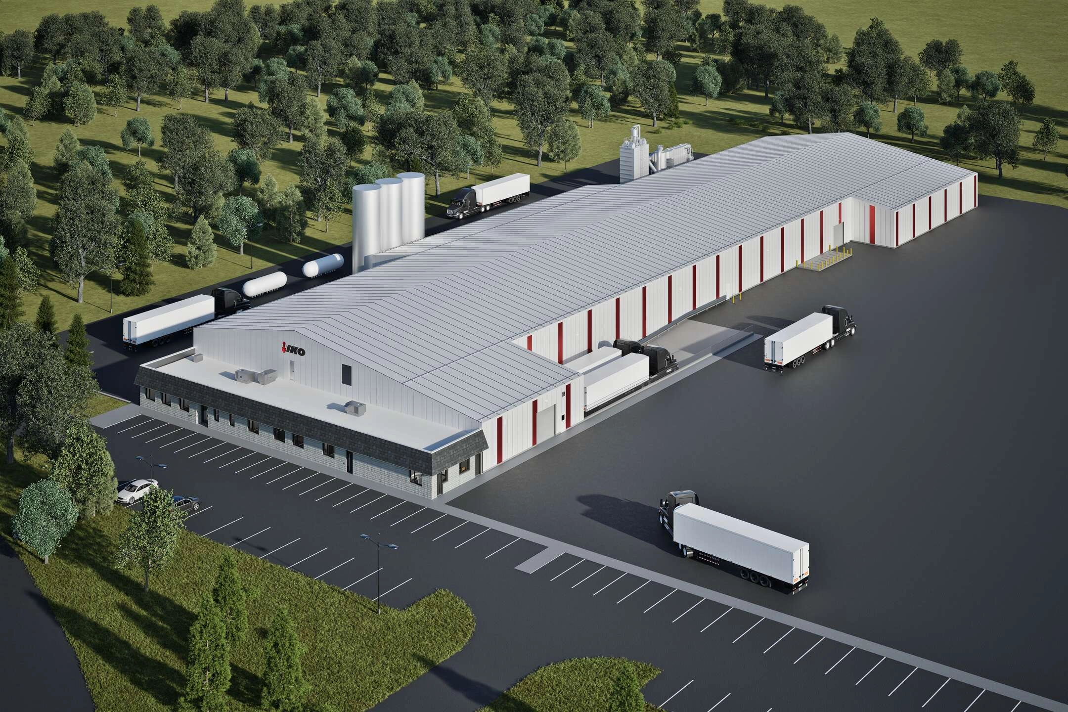 Rendering of the Future IKO Brantford plant