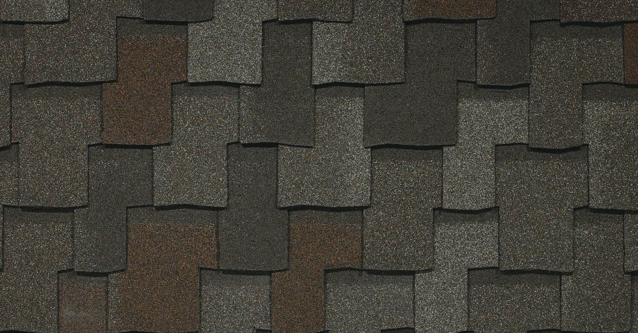 swatch of IKO Armourshake Chalet Wood shingles