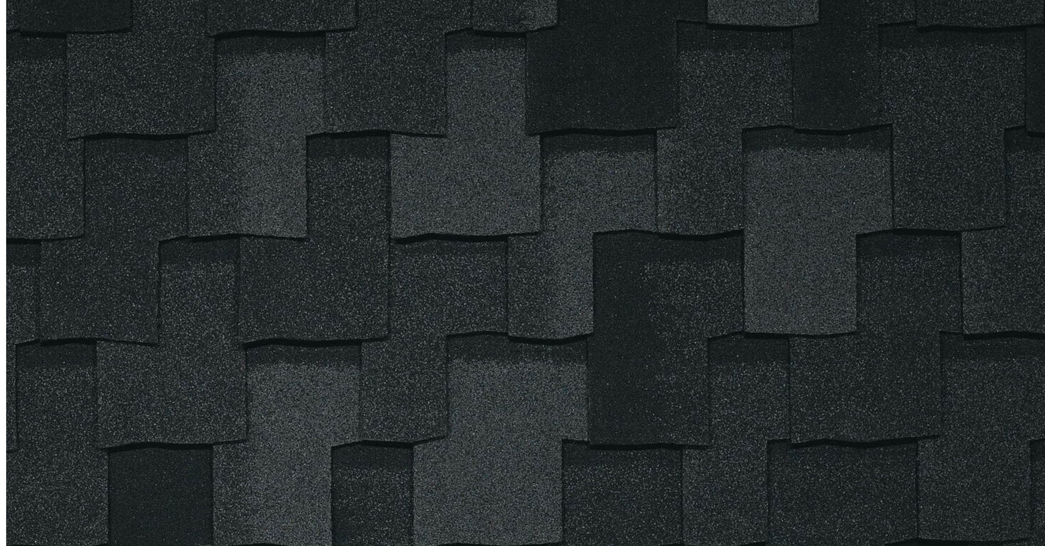 swatch of IKO Armourshake Shadow Black shingles