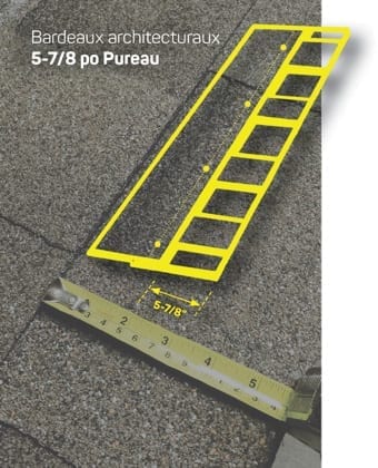 Pureau adéquat pour les bardeaux à trois pattes et les bardeaux laminés