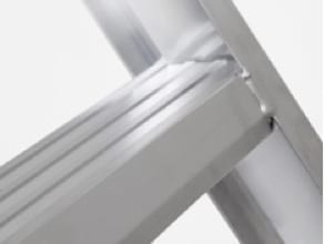 non-slip serrated ladder rungs
