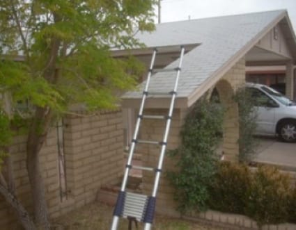 escalera telescópica para techos